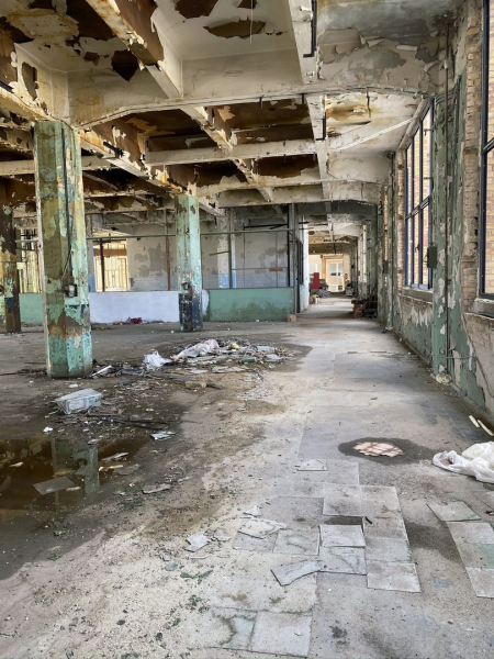 A FÉG gyárépülete belülről, a felújítás előtt (2019.)